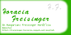 horacia freisinger business card